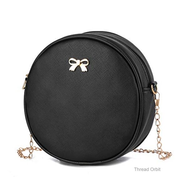 PU Leather Backpack with Bow Detailing, Adjustable Straps, 5 Pockets